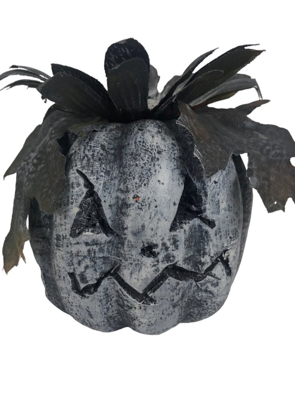 Grayscale / Blue Pumpkin w Flower Hat Jack O Lantern Halloween Horror Goth Witch